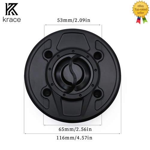For KTM Duke RC 390 2024-2025 Black CNC Gas Cap Tank Oil Cover Fuel Racing 1pcs - Picture 3 of 9