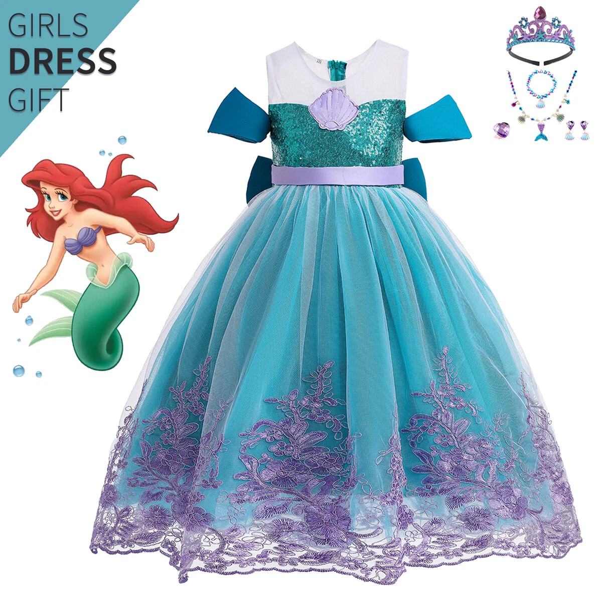 Mermaid dress for baby girl sale