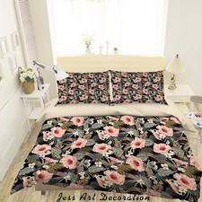 3D Floral Leaves Pattern Quilt Cover Set Duvet Cover Bedding Pillowcases