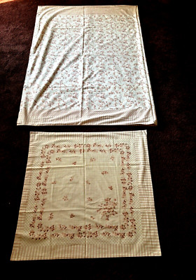 Bassetti Floral Twin Duvet Cover + Euro Sham Cotton Made in Italy (2 Pc Set)