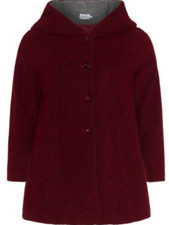 Ex Tk Maxx Annalisa Plus Size Hooded Wool-blend Coat Size 24 (m68)
