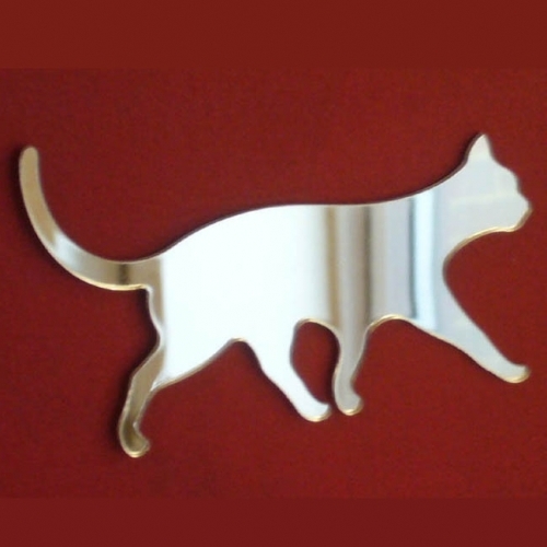 Miroirs acryliques en forme de chat marche (plusieurs tailles disponibles) - Photo 1/2