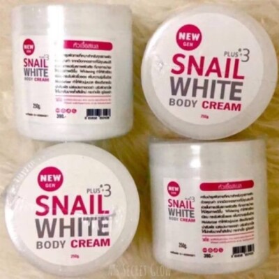 1 Jar - SNAIL WHITE Cream 3+  Whitening Skin Anti Aging Restore Repairing 250g