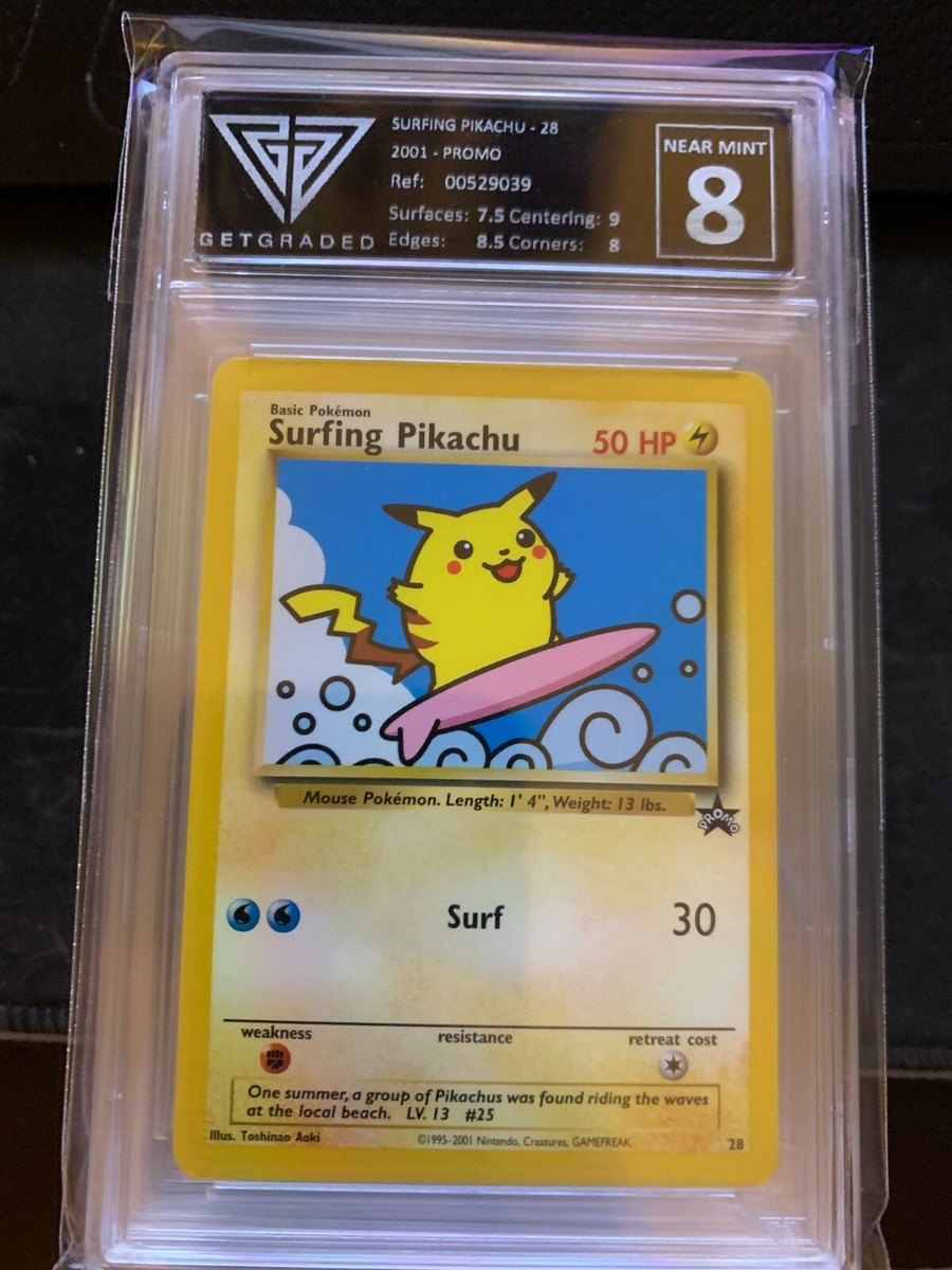 Pokémon Surfing Pikachu - GetGraded 8 - Black Star Promo 28