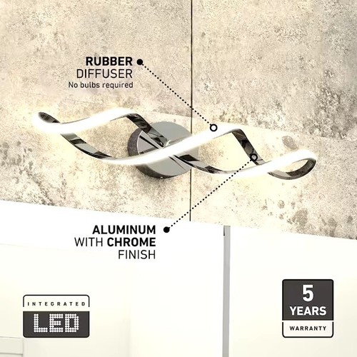 Artika Vanity Light Bar 27" LED Integrated Modern Chrome - Picture 4 of 10