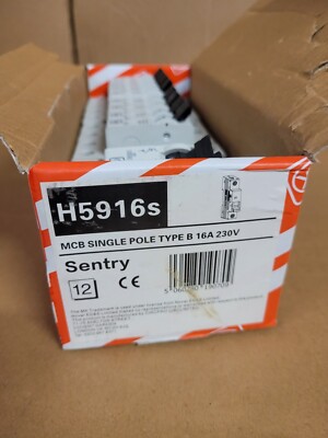 MK Sentry H5916s Leitungsschutzschalter 16Amp Typ B einpolig 230V 6kA B16 X10