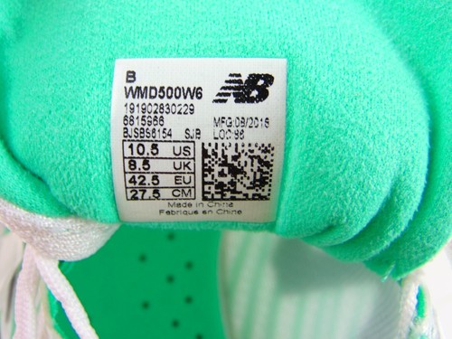 New Balance WMD500W6 Womens Racing Shoes White Green 10.5 M - Picture 6 of 9