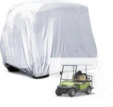 Silver Waterproof Cart Storage Cover 4 Passengers For Golf Yamaha EZ Go Club Car