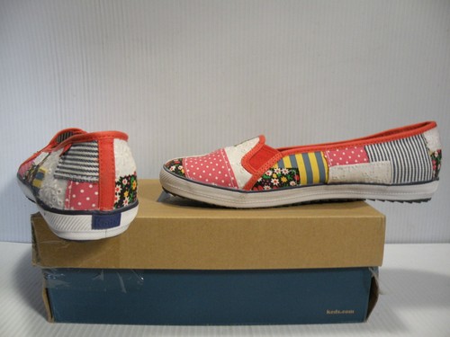 KEDS CH MOSAIC MINI BRT LO FLACHE CANVAS-DAMENSCHUHE WEISS/ROT/MEHRFARBIG GRÖSSE 9,5 NEU - Bild 3 von 4