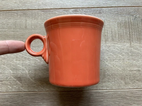 Vintage Fiesta Homer Laughlin HLC Persimmon Ring Handled Coffee Cup Mug