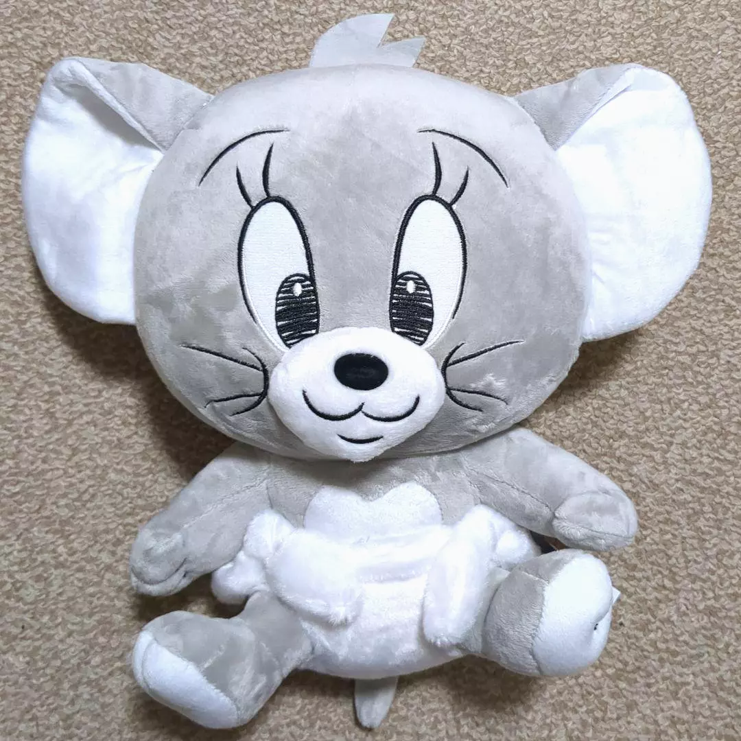 Tom and Jerry monochrome Big Plush doll Stuffed Toy Tuffy 29cm PEANUTS CLUB New