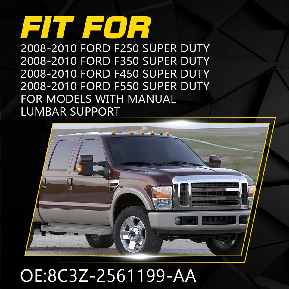 Perilla de ajuste de asiento de pista Super Duty para Ford F250 F350 F450 F550 2008-2010 NUEVO Foto 2 de 4