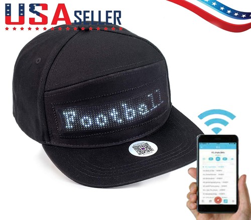 Animated Bluetooth Led Sign Hat Hip Hop 