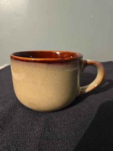  Sango Stoneware Nova Brown 4933 Soup Grand Mug Coffee Tea HUGE Cup Beautiful