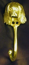 CAVALIER KING CHARLES SPANIEL J Hook, Robe Hook, Coat Hook, Leash Hook Bronze