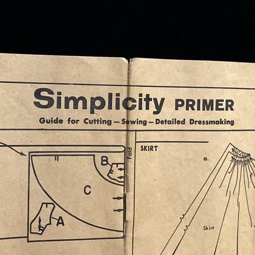 VTG Antique WEDDING Dress Pattern Instructions ONLY Simplicity PRIMER 4510 AS IS - Picture 6 of 14