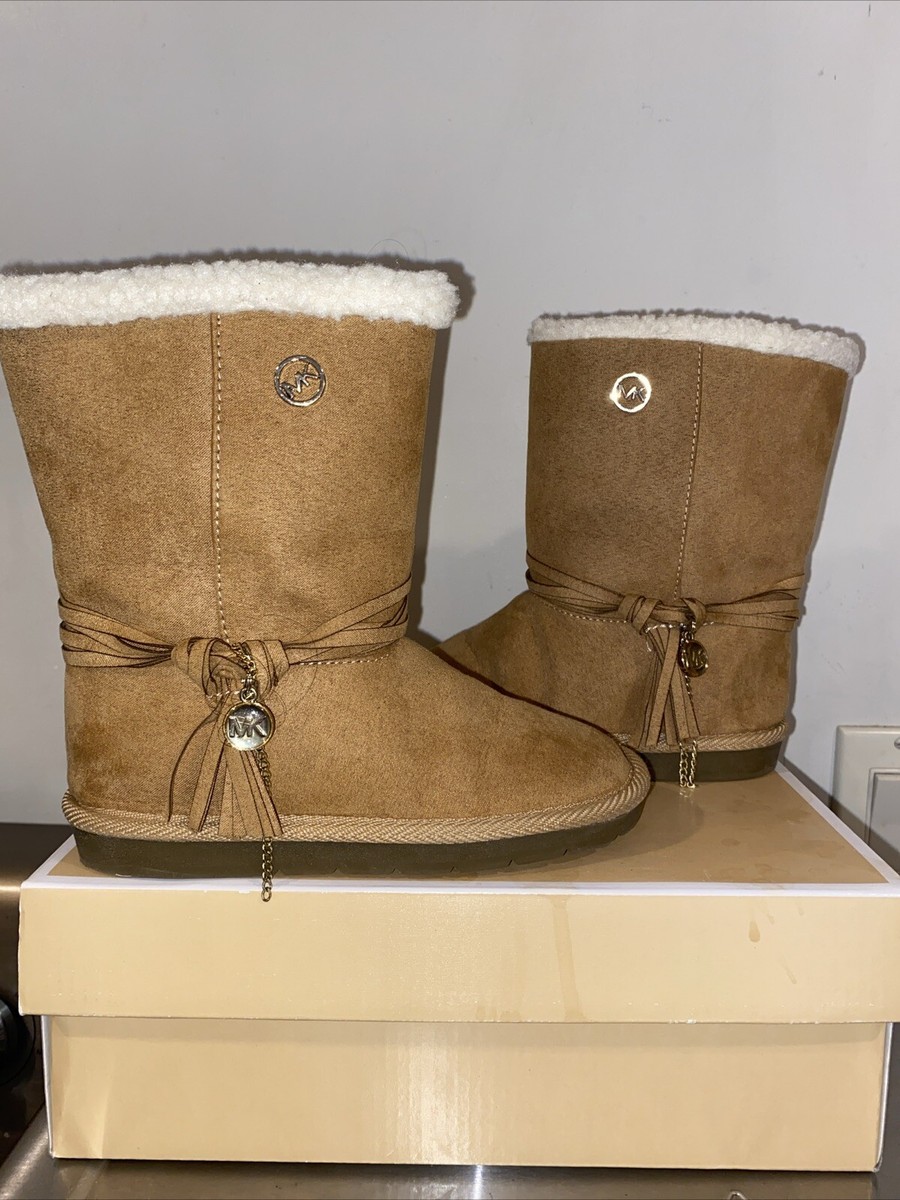 Michael Kors Toddler Kids Childs Girls Size 11 Brown Tan Zip Fur