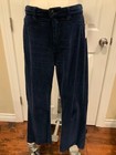 Hudson Navy Blue Velour “Brix High Rise Cropped Boot” Pants, Size 31 — photo 1