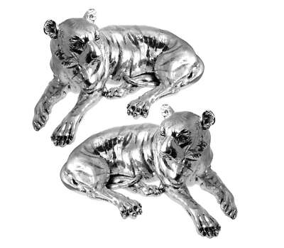 The Guardian Tiger Paar Statue geformte Wildtierfigur von Ari D Norman