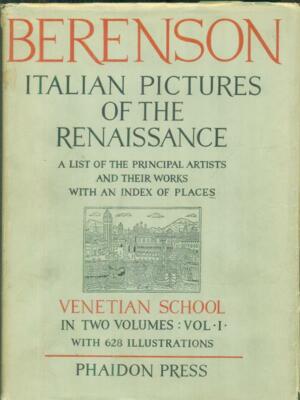 ITALIENISCHE BILDER DER RENAISSANCE 2VV ERSTE AUSGABE BERENSON BERNARD