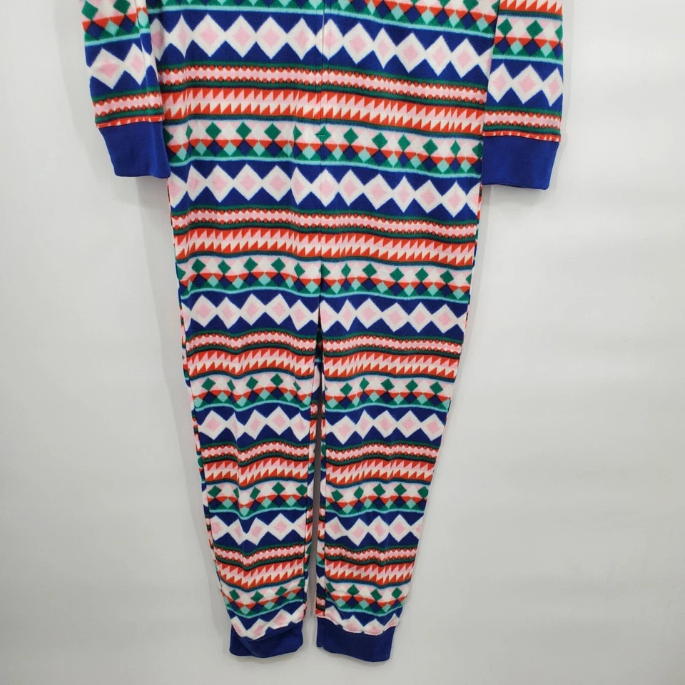 Pijama con capucha de microfleece azul marino antiguo de una pieza para niños talla grande nuevo con etiquetas multicolor Foto 4 de 4