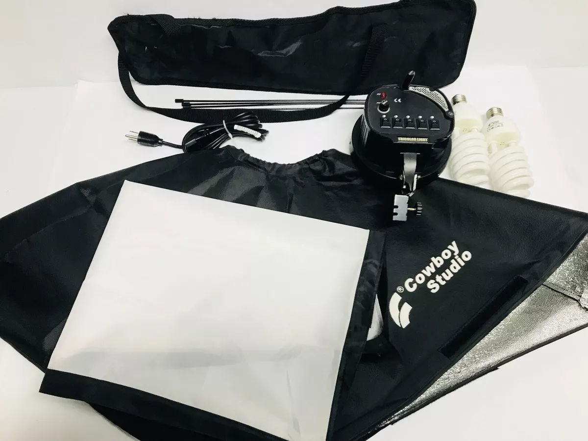 Cowboy Studios Light Kit TRICOLOR Light 20x20 Soft Box and Case