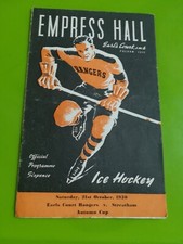 Earls Court Rangers v Streatham Ice hockey sports programme.AUTUMN Cup.21.10.50