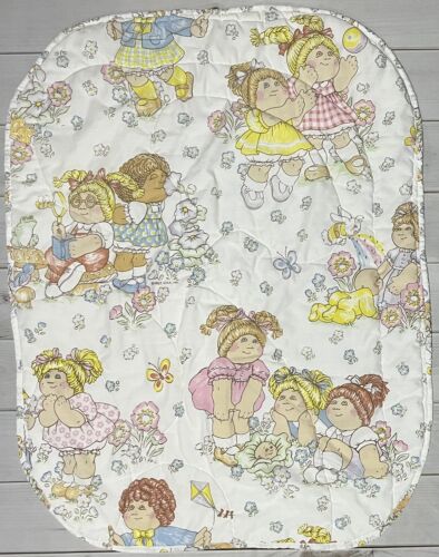 Vintage 1983 Cabbage Patch Kids Print Cotton Small Blanket  36x28 - Picture 1 of 9