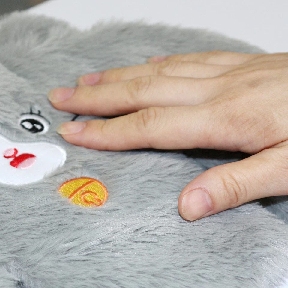 Botella bolsa de goma de agua caliente con cubierta de tela 360° redonda terapia de frío cálido relax Foto 4 de 4