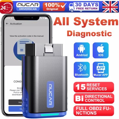 MUCAR DriverScan All Systems OBD2 Scanner Bidirectional Scan Tool Code ...
