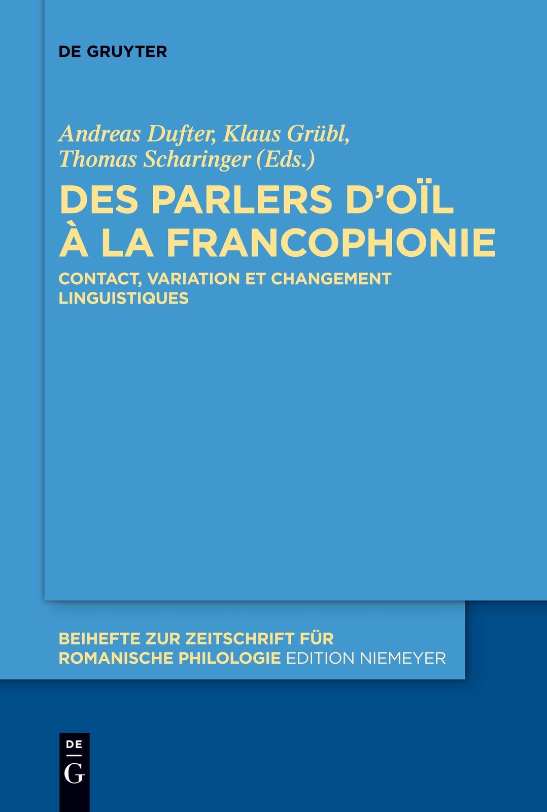 Thumbnail - Andreas Dufter (u. A.) | Des Parlers D¿oïl À La Francophonie |