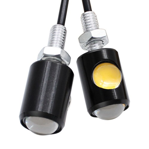 2PC LED Black Micro Mini Tiny Small Indicators Turn Signals Motorcycle MotorBike - Picture 3 of 8
