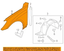 HYUNDAI OEM 09-14 Genesis-Front Fender Left 663103M000