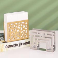 Stainless Tabletop Freestanding Tissue Dispenser Napkin Holders For Paper Table