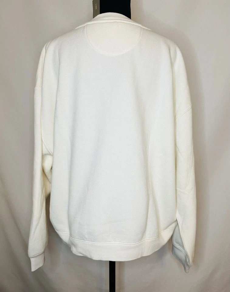 J. Crew наследия флис укороченный уютный пуловер толстовка слоновой кости женщин XL новый с Ярлыками - Изображение 3 из 4