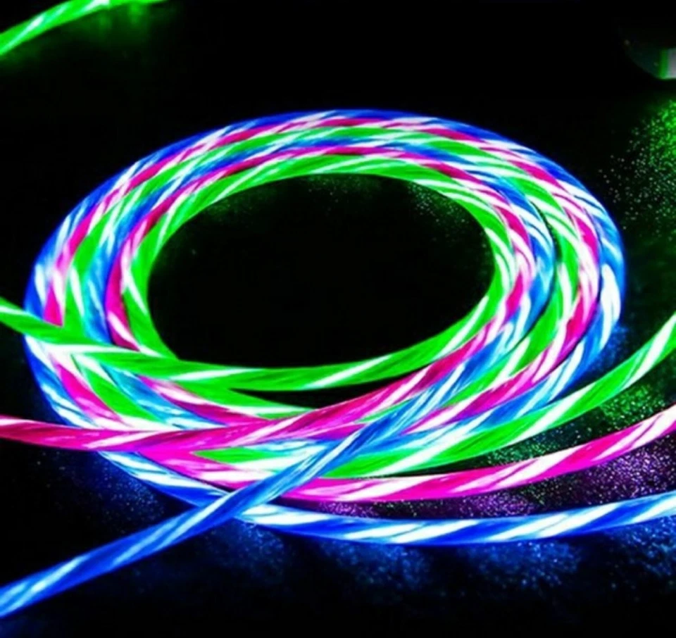 2 Pack 6FT LED Fast Charge Type C USB Cable Cord For Galaxy S8 S9 Note10 Quest 2 - Image 3 of 4