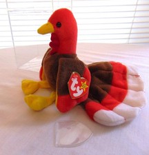 TY Beanie Baby Rare Retired Original Pristine Mint 1996 Gobbles Turkey w/Case