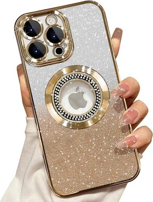 iPhone 16 Pro Max Magnetic Glitter Case Full Protection Slim Shockproof Anti-Scr