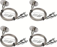 4 Pack 6.5 Ft X 2 Mm Ceiling Sign Hanger, Stainless Steel Suspension Wire Cable 
