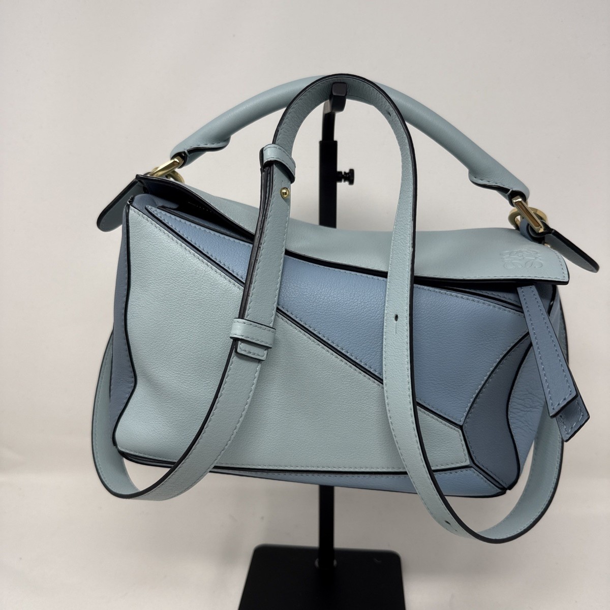 Loewe Puzzle Edge Blue Bag Leather Medium With COA | eBay