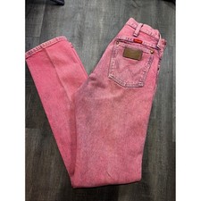 Vintage Wrangler 14MWZQL Pink Acid Wash Cowboy Cut Jeans Made in USA 5x34