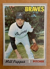 1970 Topps Atlanta Braves Milt Pappas Baseball Card #576 (NM)