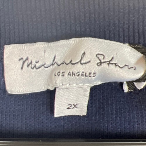 Vestido Michael Stars Talla Grande Hope Midi Ultra Costilla Azul Almirante 2X Nuevo con Etiquetas Elástico - Imagen 4 de 9