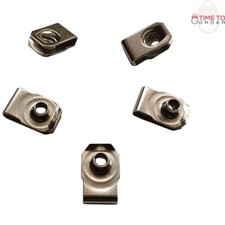 M5 Stainless Steel U-Style Clip-On Nuts 30 Pack Fasteners for Panels