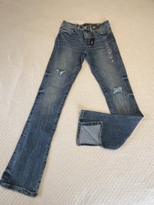 Express Skyscraper Mid Rise Dark Wash Jeans Women  s 8R Stretch NWT