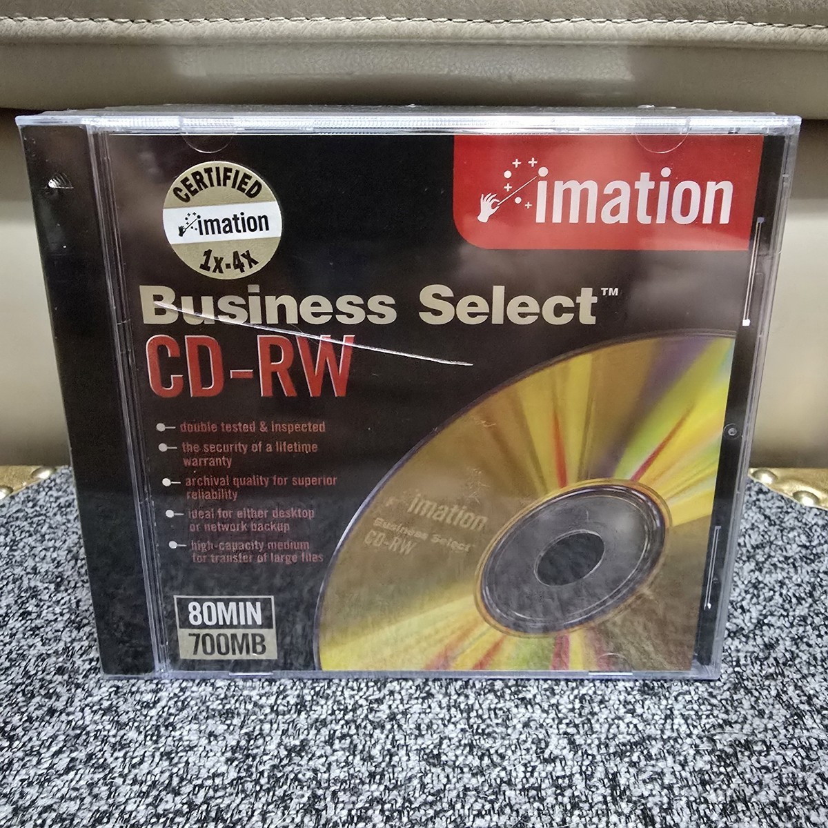 10/Box - Imation CD-RW Discs, 700MB/80min, 4x, w/Slim Jewel Cases