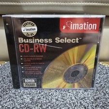 10/Box - Imation CD-RW Discs, 700MB/80min, 4x, w/Slim Jewel Cases, Gold New
