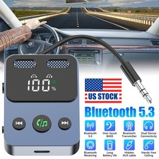 2 in 1 Wireless Bluetooth AUX Audio Receiver Adapter Car Accessories Universal