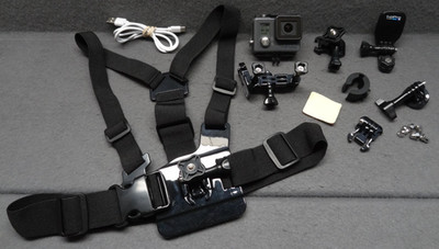 GoPro Hero+ Plus Waterproof Case Mount LOT Chest Clip HWHM1 Grey Sport Hero +