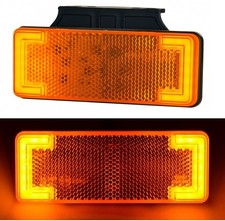 2x LED Seitenmarkierungsleuchten 12-24V Amber mit Halterung Lkw Bus
